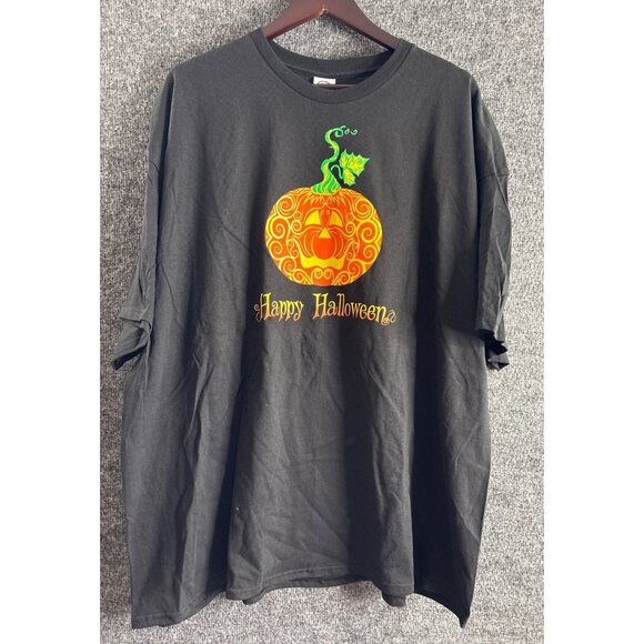 Happy Halloween Graphic T-Shirt 3XL Black Delta Pro Weight Pumpkin Design New - Picture 1 of 8
